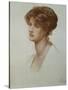 Portrait of Mrs. William J. Stillman, Nee Marie Spartali, Bust Length, 1869-Dante Gabriel Rossetti-Stretched Canvas
