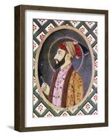 Portrait of Mughal Emperor Aurangzeb known as Alamgir I (1618-1707)-null-Framed Giclee Print