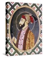 Portrait of Mughal Emperor Aurangzeb known as Alamgir I (1618-1707)-null-Stretched Canvas
