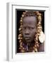 Portrait of Mursi Girl, Omo Valley, Ethiopia-Peter Adams-Framed Photographic Print