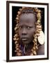 Portrait of Mursi Girl, Omo Valley, Ethiopia-Peter Adams-Framed Photographic Print