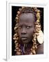 Portrait of Mursi Girl, Omo Valley, Ethiopia-Peter Adams-Framed Photographic Print