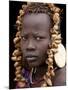 Portrait of Mursi Girl, Omo Valley, Ethiopia-Peter Adams-Mounted Photographic Print