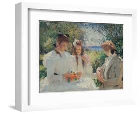 Portrait of My Daughters, 1907 (Oil on Canvas)-Frank Weston Benson-Framed Giclee Print
