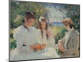 Portrait of My Daughters, 1907 (Oil on Canvas)-Frank Weston Benson-Mounted Giclee Print