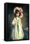 Portrait of Nancy, Daughter of Arthur Tooth-Mary Lemon Waller-Framed Stretched Canvas