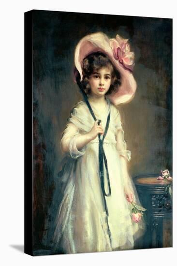 Portrait of Nancy, Daughter of Arthur Tooth-Mary Lemon Waller-Stretched Canvas