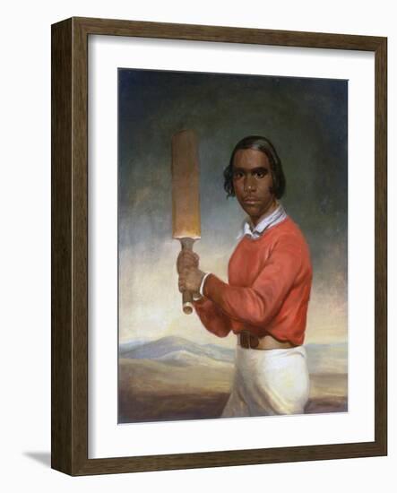 Portrait of Nannultera, a Young Poonindie Cricketer-John Michael Crossland-Framed Giclee Print