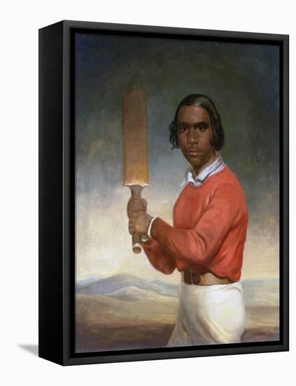 Portrait of Nannultera, a Young Poonindie Cricketer-John Michael Crossland-Framed Stretched Canvas