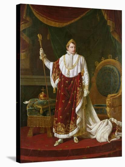 Portrait of Napoleon (1769-1821) in His Coronation Robes, 1811-Robert Lefevre-Stretched Canvas