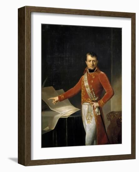 Portrait of Napoleon Bonaparte as First Consul-Anne-Louis Girodet de Roussy-Trioson-Framed Giclee Print