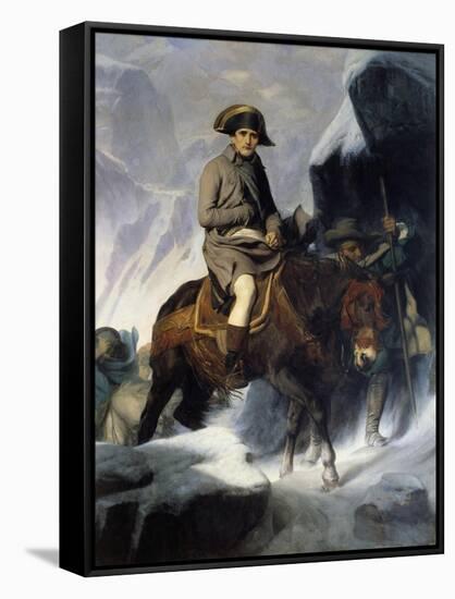 Portrait of Napoleon Bonaparte Crossing the Saint Bernard in 1800 by Paul Delaroche-null-Framed Stretched Canvas