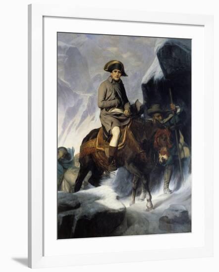 Portrait of Napoleon Bonaparte Crossing the Saint Bernard in 1800 by Paul Delaroche-null-Framed Giclee Print