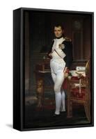 Portrait of Napoleon Bonaparte in His Study at the Tuileries Palace by Jacques-Louis David-null-Framed Stretched Canvas