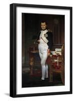 Portrait of Napoleon Bonaparte in His Study at the Tuileries Palace by Jacques-Louis David-null-Framed Giclee Print