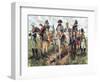 Portrait of Napoleon I (1769-1821) and His Staff - Portrait of French Emperor Napoleon I and His St-Giuseppe Rava-Framed Giclee Print