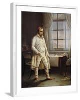 Portrait of Napoleon I on St. Helena Dictating His Memoires by Charles Auguste Steuben-null-Framed Giclee Print