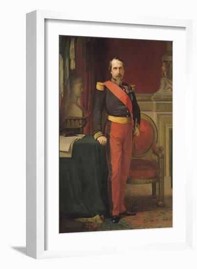 Portrait of Napoleon III (1808-73) 1862-Hippolyte Flandrin-Framed Giclee Print