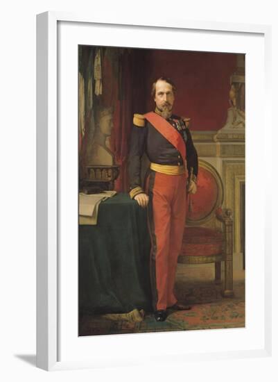 Portrait of Napoleon III (1808-73) 1862-Hippolyte Flandrin-Framed Giclee Print