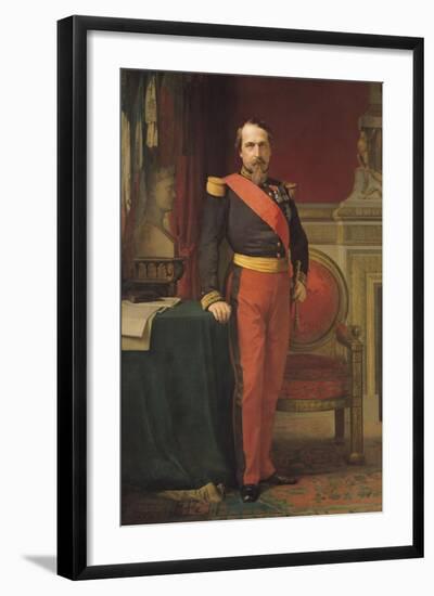 Portrait of Napoleon III (1808-73) 1862-Hippolyte Flandrin-Framed Giclee Print