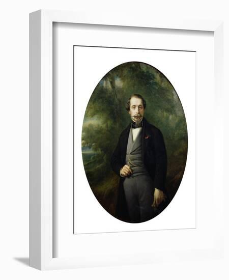 Portrait of Napoleon III (1808-73) circa 1857-Franz Xaver Winterhalter-Framed Giclee Print