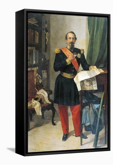 Portrait of Napoleon III-null-Framed Stretched Canvas