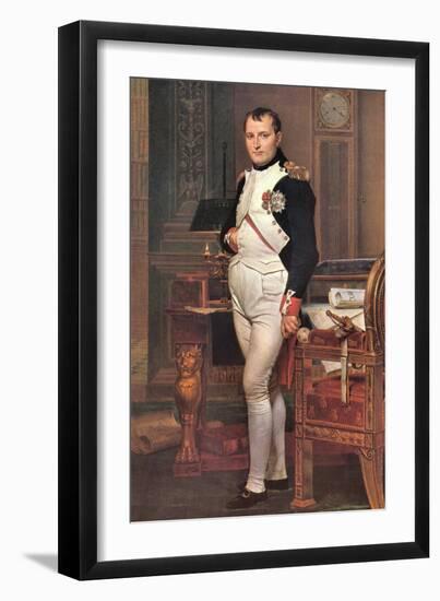 Portrait of Napoleon In His Work Room-Jacques-Louis David-Framed Art Print