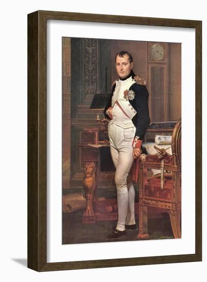 Portrait of Napoleon in His Work Room-Jacques-Louis David-Framed Art Print