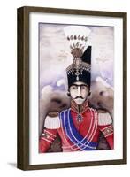 Portrait of Nasir-Ud-Din Shah Qajar (King of Persia), C.1845-1850 (Painting)-null-Framed Giclee Print