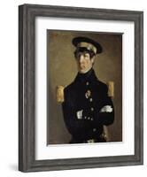 Portrait of Naval Lieutenant Gachot by Jean Francois Millet-null-Framed Giclee Print