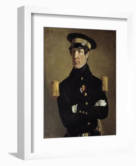 Portrait of Naval Lieutenant Gachot by Jean Francois Millet-null-Framed Giclee Print