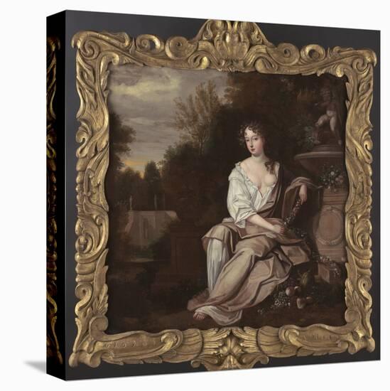 Portrait of Nell Gywn with Frame, 1670s-Sir Peter Lely-Stretched Canvas