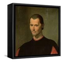 Portrait of Niccolo Machiavelli (1469-1527) (Detail of 62196)-Santi di Tito-Framed Stretched Canvas