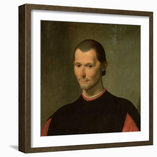 Portrait of Niccolo Machiavelli (1469-1527) (Detail of 62196)-Santi di Tito-Framed Giclee Print