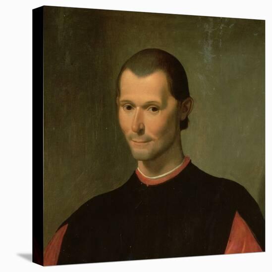 Portrait of Niccolo Machiavelli (1469-1527) (Detail of 62196)-Santi di Tito-Stretched Canvas