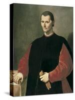 Portrait of Niccolo Machiavelli-Santi Di Tito-Stretched Canvas