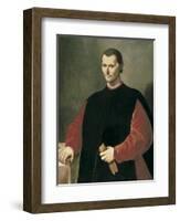 Portrait of Niccolo Machiavelli-Santi Di Tito-Framed Art Print