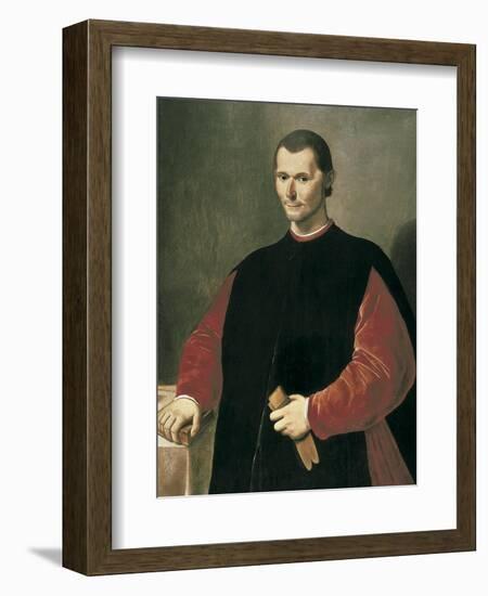 Portrait of Niccolo Machiavelli-Santi Di Tito-Framed Art Print