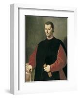 Portrait of Niccolo Machiavelli-Santi Di Tito-Framed Art Print