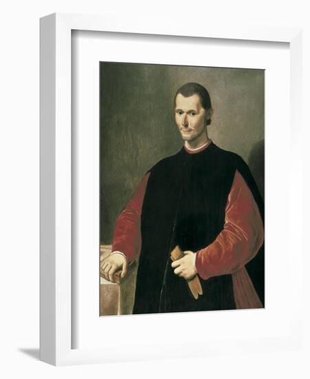 Portrait of Niccolo Machiavelli-Santi Di Tito-Framed Art Print