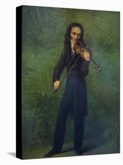 Portrait of Niccolò Paganini (1782-184), 1830-1831-Georg Friedrich Kersting-Stretched Canvas