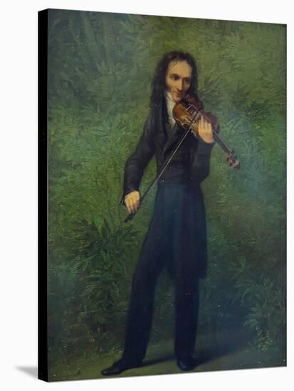 Portrait of Niccolò Paganini (1782-184), 1830-1831-Georg Friedrich Kersting-Stretched Canvas