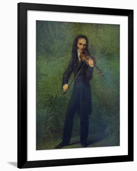 Portrait of Niccolò Paganini (1782-184), 1830-1831-Georg Friedrich Kersting-Framed Giclee Print