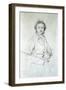 Portrait of Niccolo Paganini (1782-1840) 1819-Jean-Auguste-Dominique Ingres-Framed Giclee Print