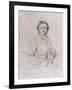 Portrait of Niccolo Paganini, Violinist (1782-1840)-Jean-Auguste-Dominique Ingres-Framed Giclee Print