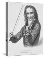 Portrait of Niccolo Paganini-Stefano Bianchetti-Stretched Canvas