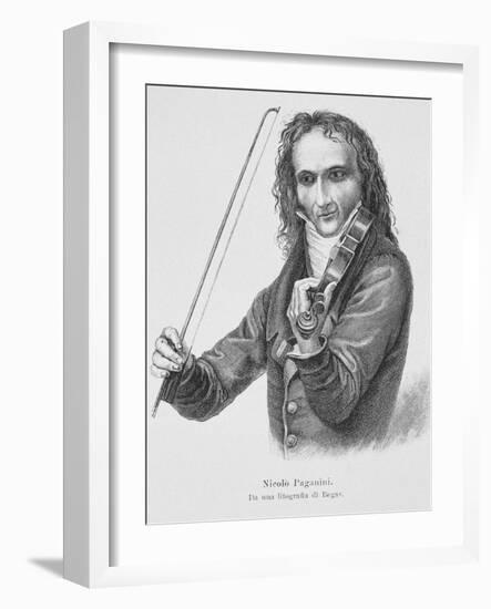 Portrait of Niccolo Paganini-Stefano Bianchetti-Framed Giclee Print