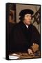 Portrait of Nicholas Kratzer-Hans Holbein the Younger-Framed Stretched Canvas