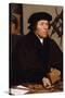 Portrait of Nicholas Kratzer-Hans Holbein the Younger-Stretched Canvas