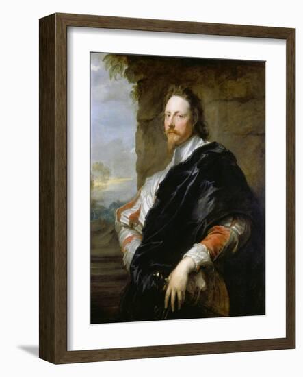 Portrait of Nicholas Lanier, 1628-Sir Anthony Van Dyck-Framed Giclee Print